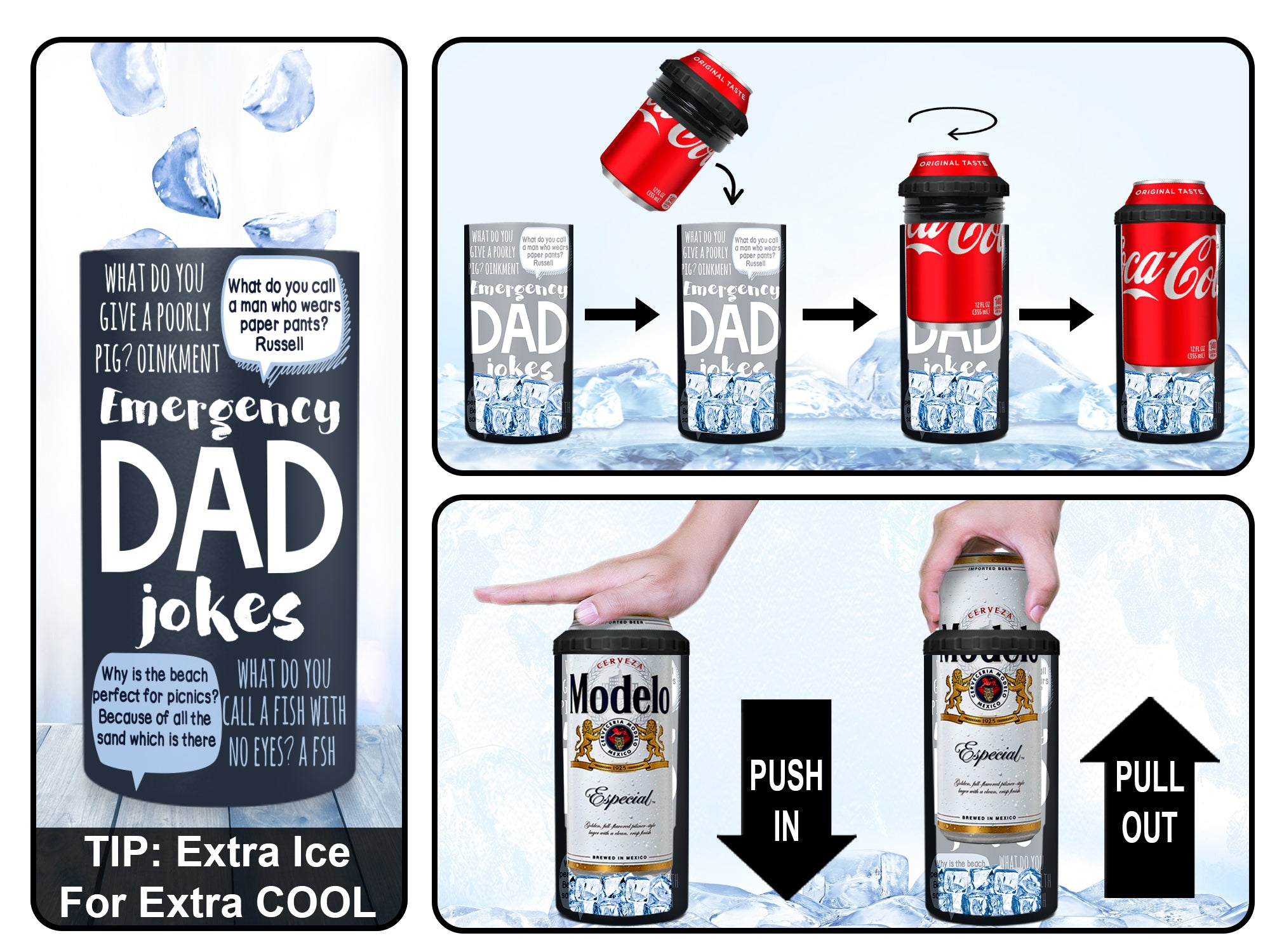 Father's Day 4 Tumbler/ Superhero Dad Can Cooler/ 