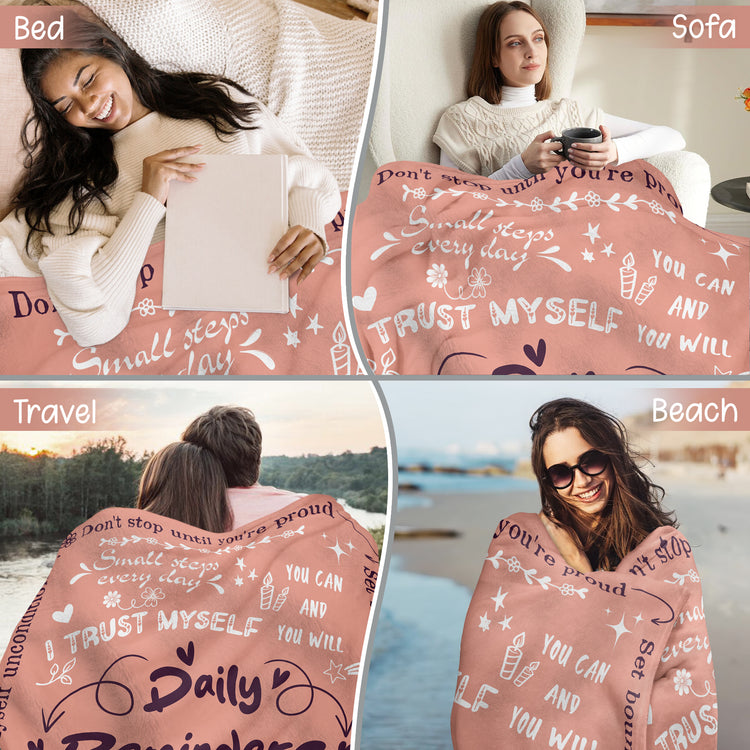 Couple Gifts for Women, Men - Anniversary, Valentines Day, Wedding Gifts for Her, Him, Romantic Gifts for Wife, Girlfriend, Mom, Sister, Friend Gifts for Women - Fleece Throw Blanket 60x80 in