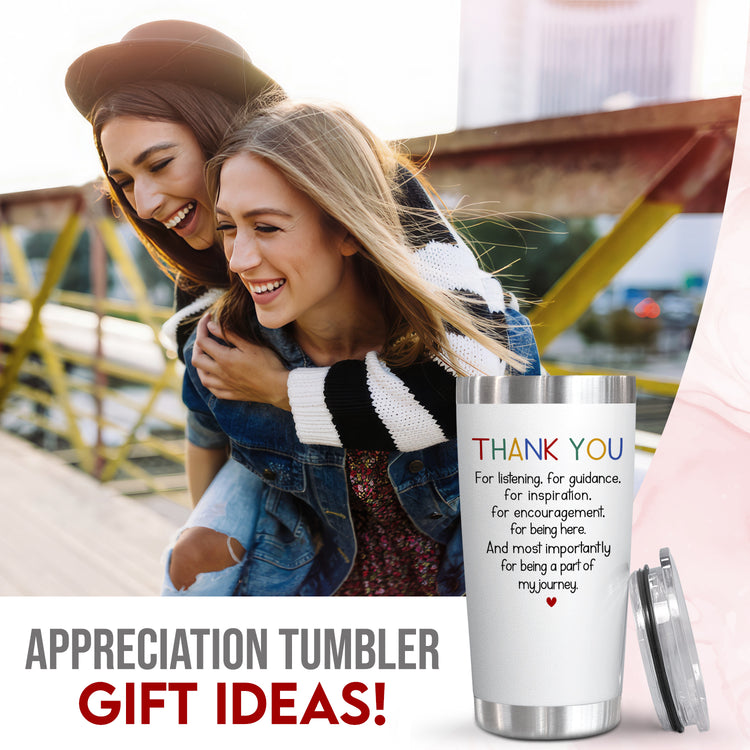 Thank You Gifts For Teacher, Women - Teacher's Day, Christmas, Birthday Gifts For Teacher, Appreciation Gifts For Friends, Boss, Inspirational Gifts - 20 Oz Stainless Steel Tumbler
